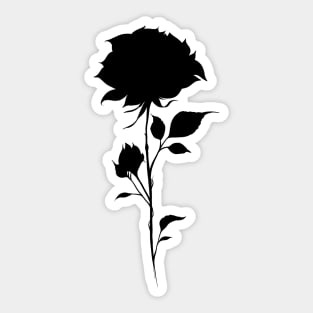 Simple Rose Silhouette Sticker